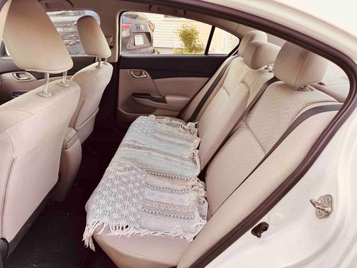 White 2015 Honda Civic LX
