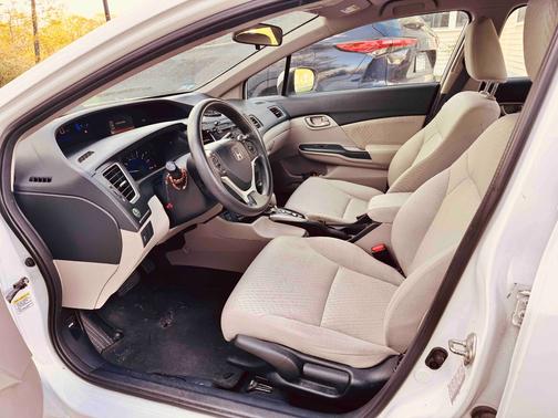 White 2015 Honda Civic LX