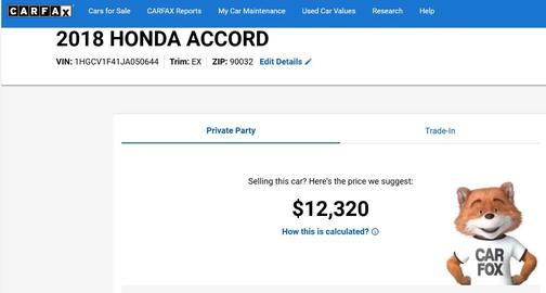 2018 Honda Accord EX