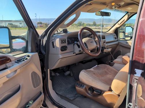 Red 2003 Ford F-250 Lariat Crew Cab Super Duty
