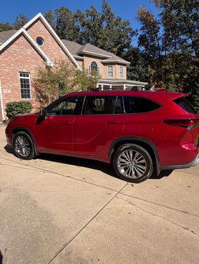 Red 2021 Toyota Highlander Platinum