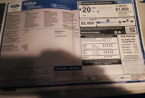 Black 2013 Ford Taurus SHO