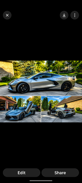 Gray 2022 Chevrolet Corvette Stingray w/1LT