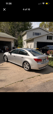 Silver 2014 Chevrolet Cruze LTZ