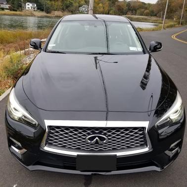 Black 2019 INFINITI Q50 3.0t LUXE