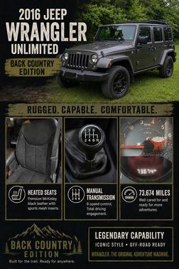 Gray 2016 Jeep Wrangler Unlimited Sahara
