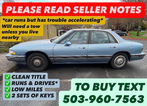 Blue 1992 Buick LeSabre Limited