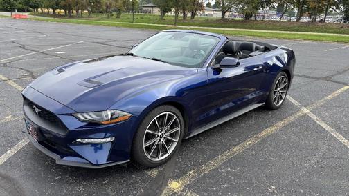Blue 2019 Ford Mustang EcoBoost Premium