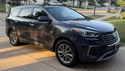 Blue 2017 Hyundai SANTA FE SE