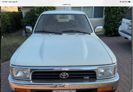 White 1995 Toyota 4Runner SR5 V6