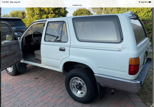 White 1995 Toyota 4Runner SR5 V6