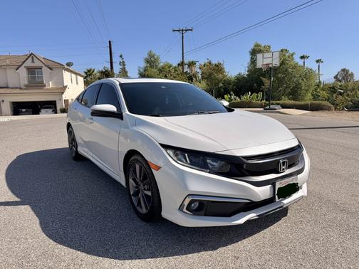 White 2020 Honda Civic EX-L