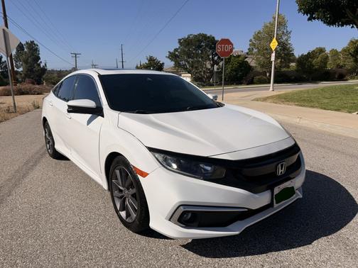 White 2020 Honda Civic EX-L