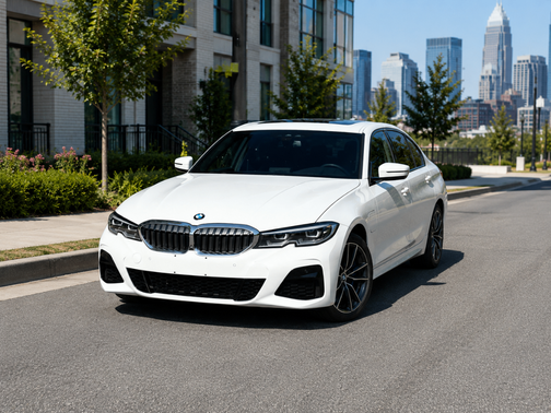 White 2021 BMW 330e Base