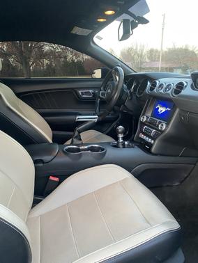 Blue 2016 Ford Mustang EcoBoost Premium