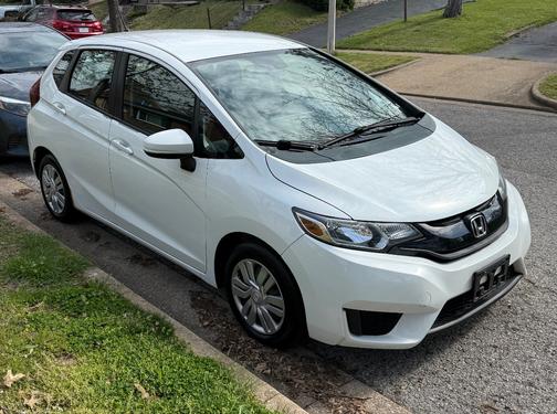 White 2015 Honda Fit LX