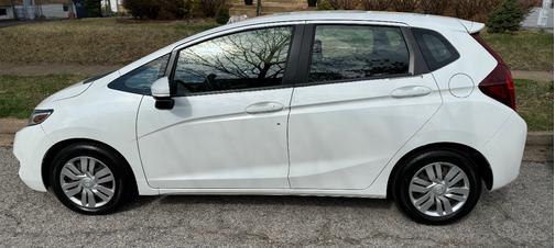 White 2015 Honda Fit LX