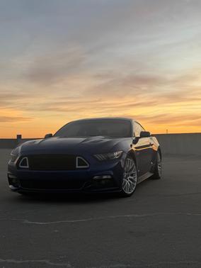 Blue 2015 Ford Mustang GT