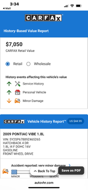 2009 Pontiac Vibe Base