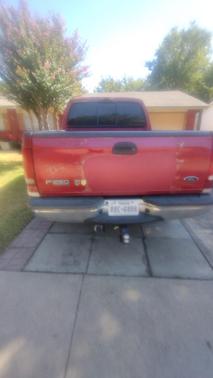 Red 2002 Ford F-250 Lariat Crew Cab Super Duty