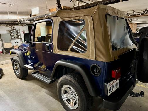 Blue 2003 Jeep Wrangler Sport