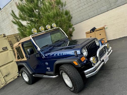 Blue 2003 Jeep Wrangler Sport
