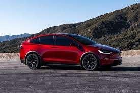 Red 2017 Tesla Model X P100D