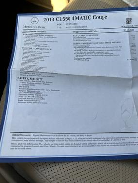 2013 Mercedes-Benz CL-Class CL 550 4MATIC