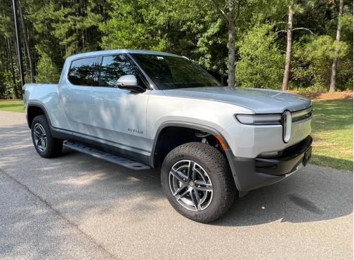 Silver 2025 Rivian R1T Adventure Dual-Motor Standard Pack
