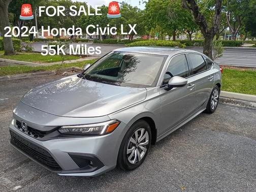 Silver 2024 Honda Civic LX