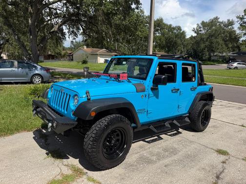 Blue 2017 Jeep Wrangler Unlimited Sport