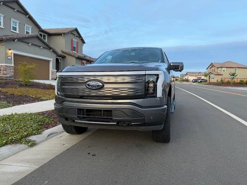 Gray 2022 Ford F-150 Lightning LARIAT