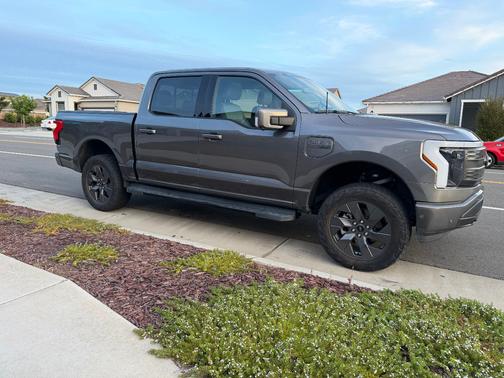 Gray 2022 Ford F-150 Lightning LARIAT