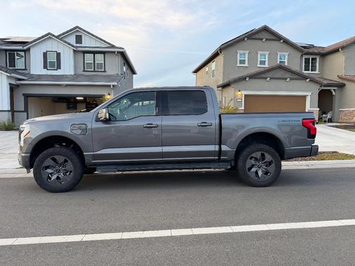 Gray 2022 Ford F-150 Lightning LARIAT