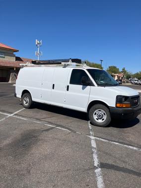 White 2015 GMC Savana 3500 Work Van