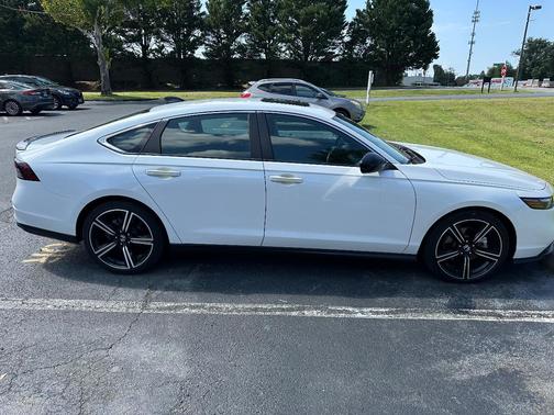 White 2025 Honda Accord Hybrid Sport