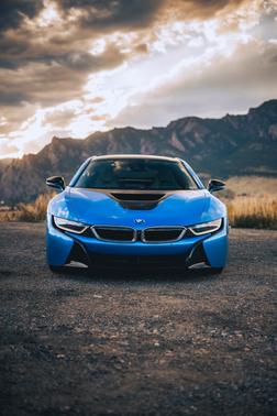 Blue 2015 BMW i8 Base