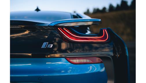 Blue 2015 BMW i8 Base