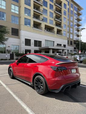 Red 2021 Tesla Model Y Long Range