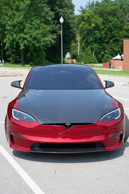 Red 2025 Tesla Model S Plaid