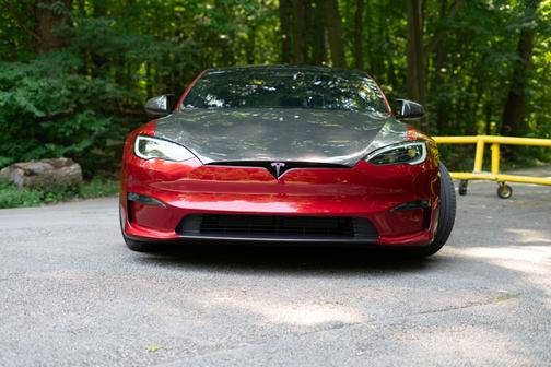 Red 2025 Tesla Model S Plaid