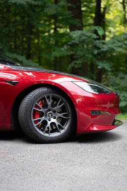 Red 2025 Tesla Model S Plaid