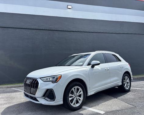 White 2021 Audi Q3 45 S line Premium