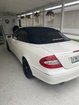 White 2009 Mercedes-Benz CLK-Class CLK 350