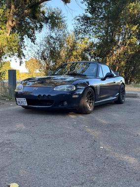 Blue 2002 Mazda MX-5 Miata LS