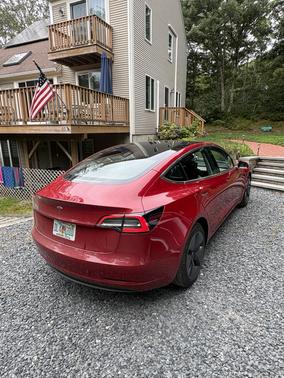 Red 2018 Tesla Model 3 Long Range