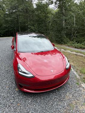 Red 2018 Tesla Model 3 Long Range