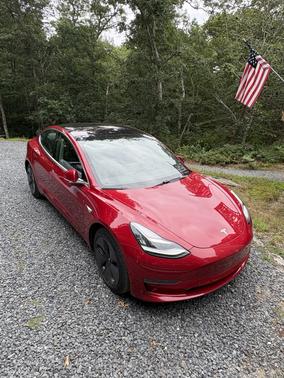 Red 2018 Tesla Model 3 Long Range