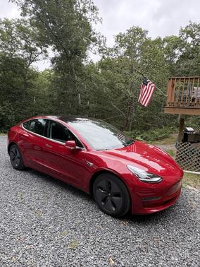 Red 2018 Tesla Model 3 Long Range
