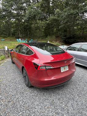 Red 2018 Tesla Model 3 Long Range
